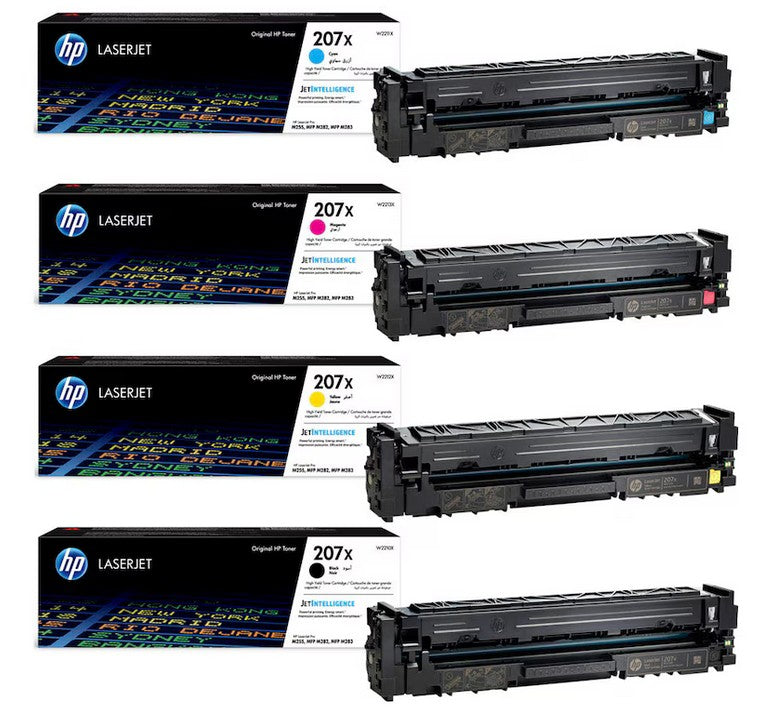 Original HP 207X Set 4 Toner Pro M282 nw M283 fdn M255 nw W2212X