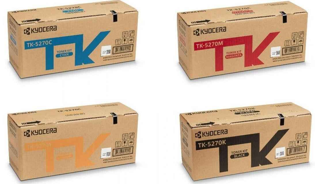 Kyocera TK-5270 Toner 4er Set Schwarz/Cyan/Magenta/Gelb für brillante Druckergebnisse - ShopTonerShopToner