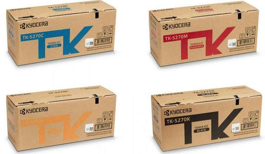 Kyocera TK-5270 Toner 4er Set Schwarz/Cyan/Magenta/Gelb für brillante Druckergebnisse - ShopTonerShopToner